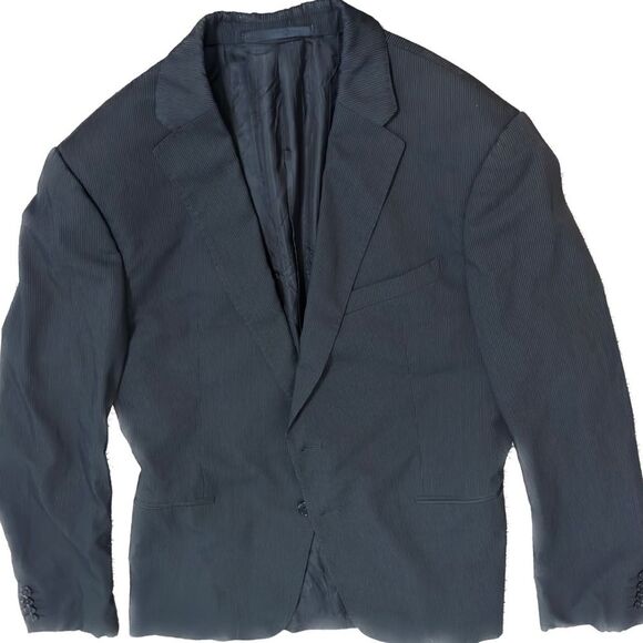 Armani Collezioni Black Pinstripe Blazer - Picture 1 of 8